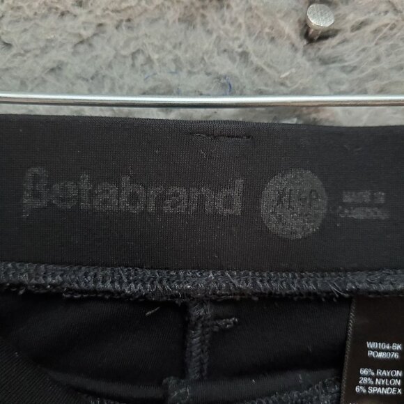 Betabrand Pants Womens XL Petite Black Wide-Leg Stretch Dress Pants Trousers - Picture 2 of 8